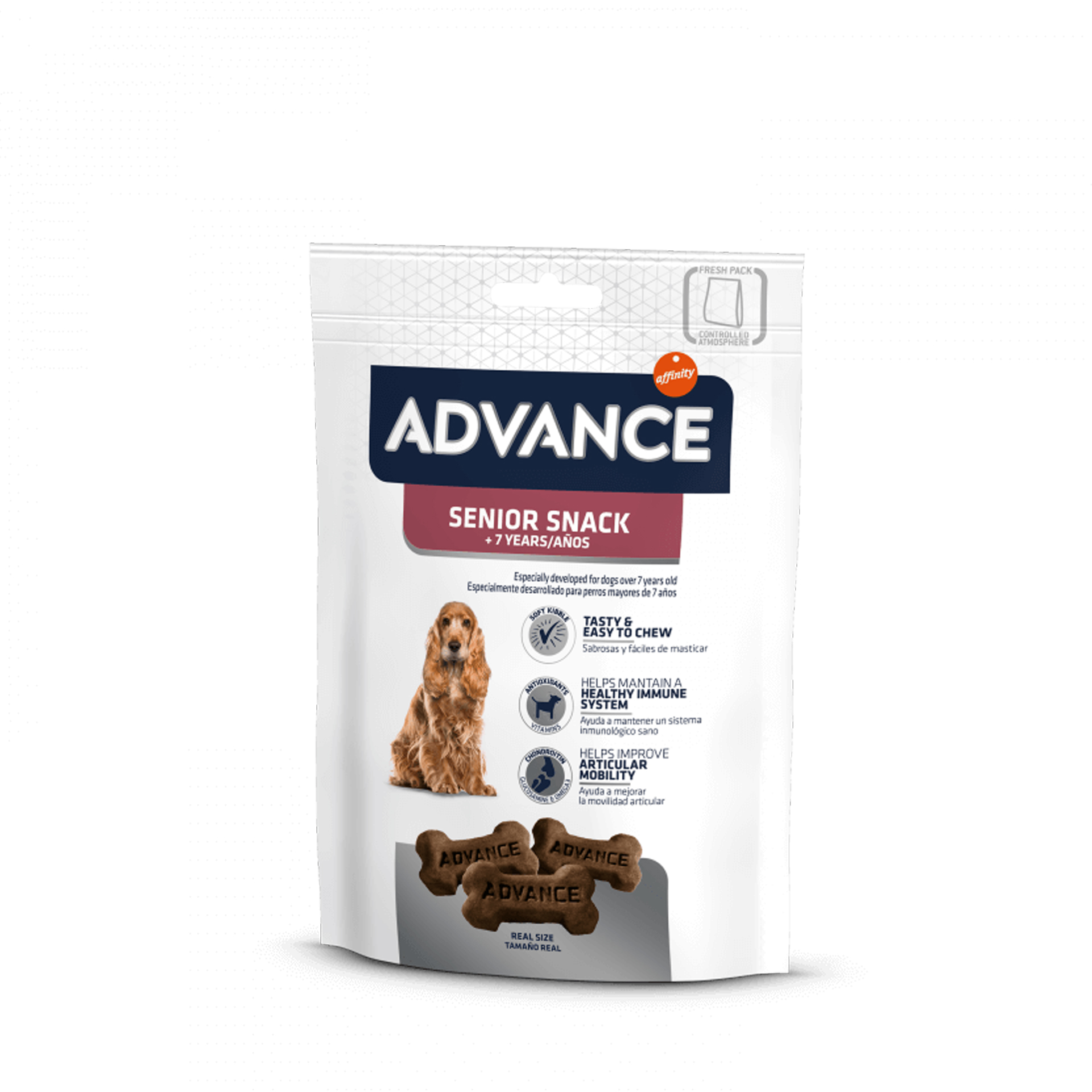 ADVANCE CAO SNACKS SENIOR (+7 ANOS) - 150GR