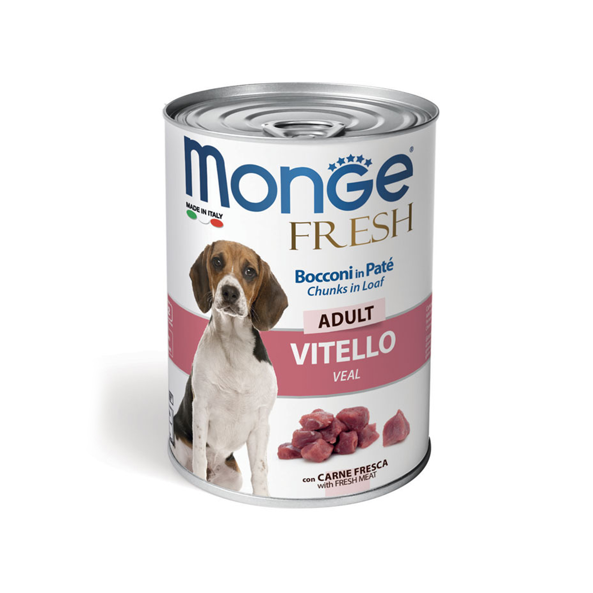 MONGE FRESH ADULTO VITELA - 400GR