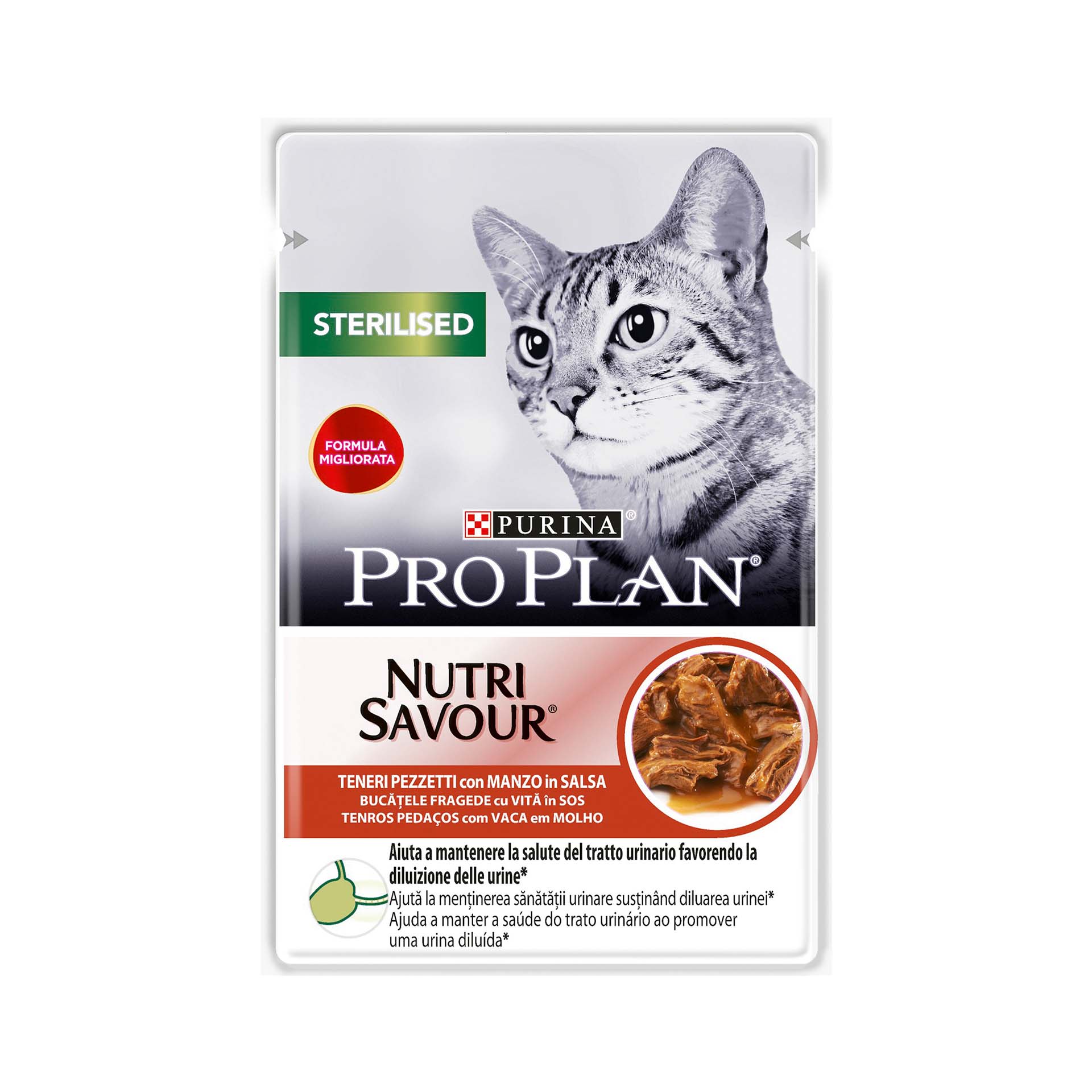 PRO PLAN NUTRISAVOUR GATO ESTERILIZADO VACA - 85GR