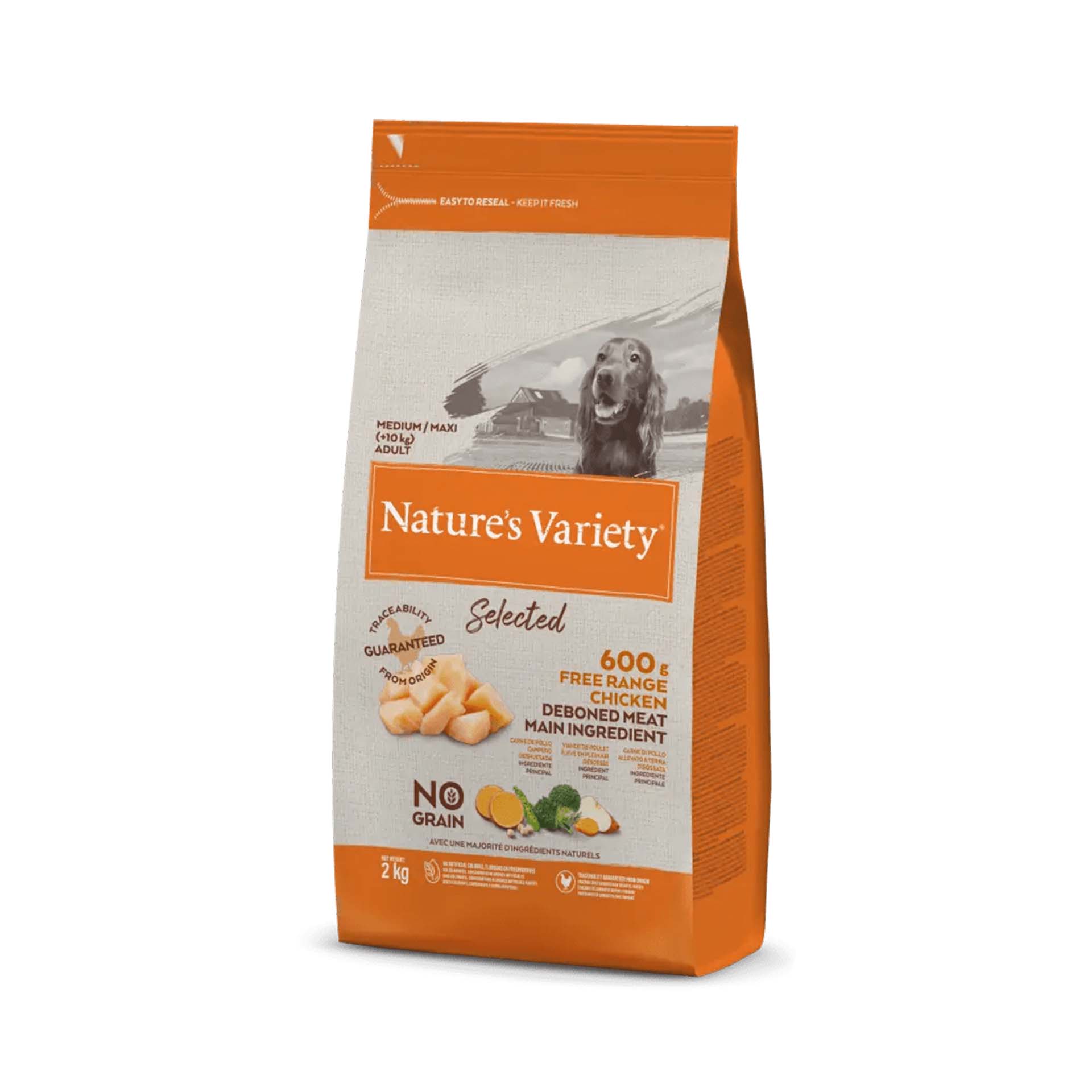 NV DOG SELECTED NO GRAIN MEDIUM ADULT FRANGO