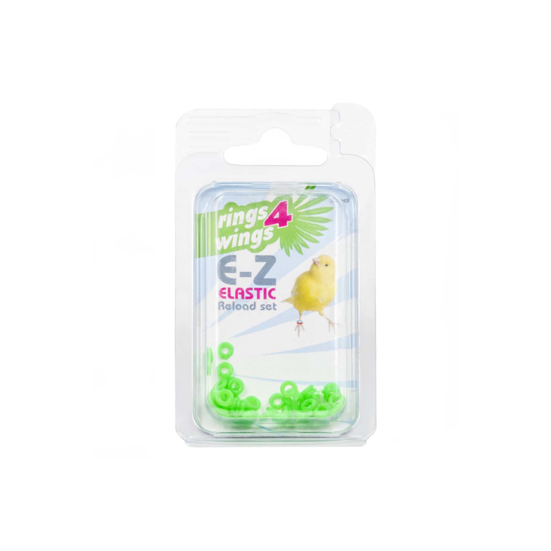 ANILHAS ELASTICAS CANARIOS/EXOTICOS VERDE - 50UN