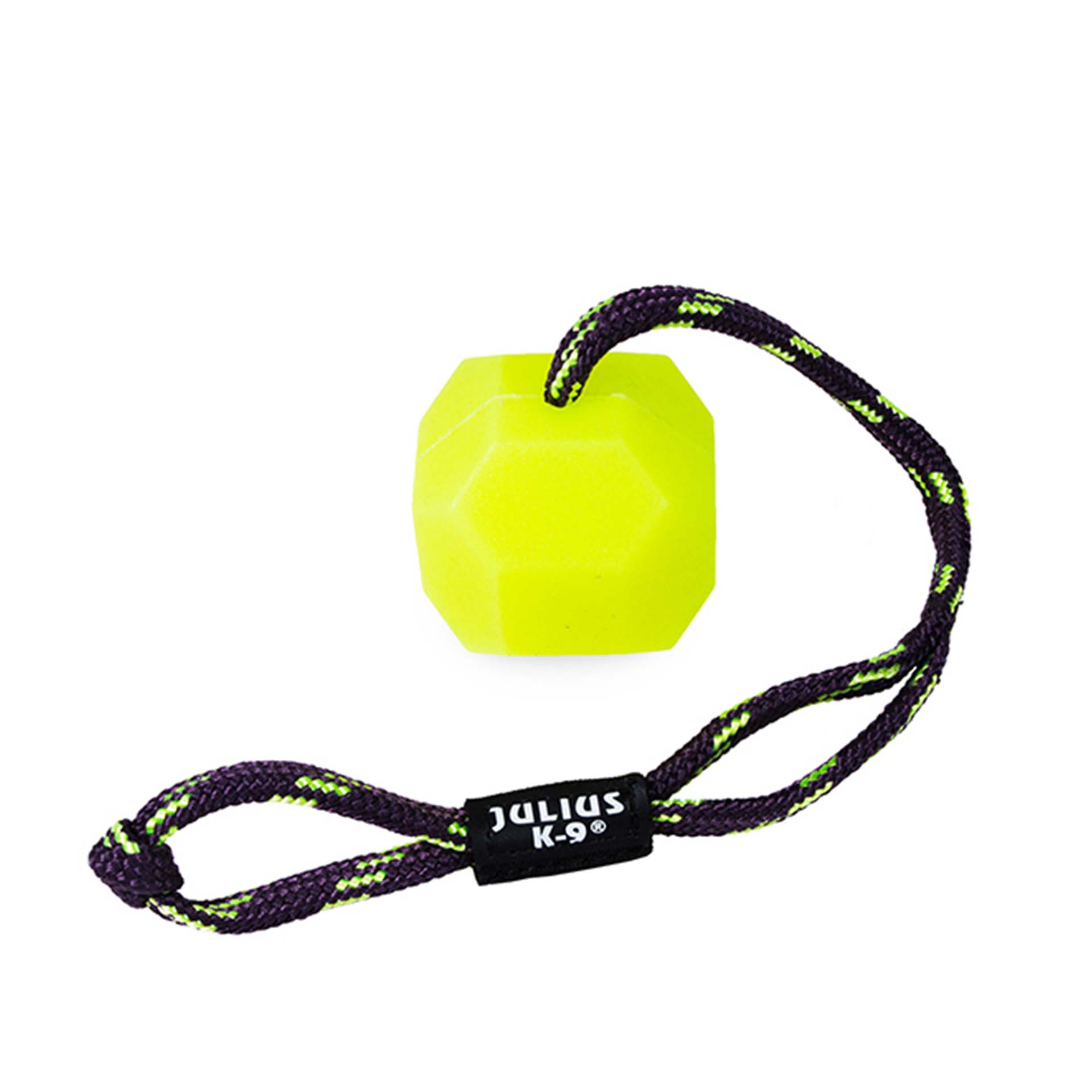 BOLA "JULIUS K9" FLUORESCENTE C/ CORDA DURA - 6CM