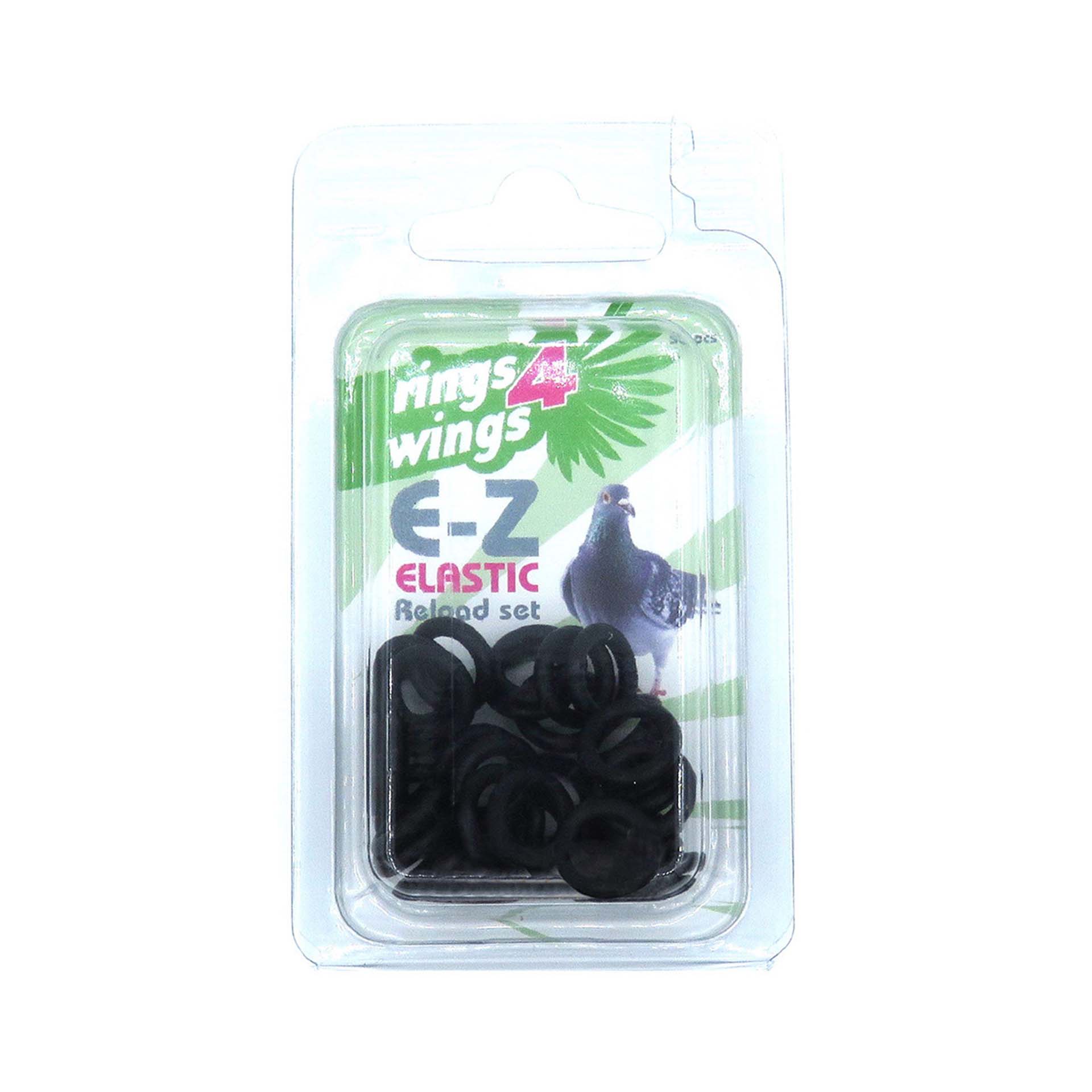 ANILHAS ELASTICAS POMBOS PRETO - 50UN