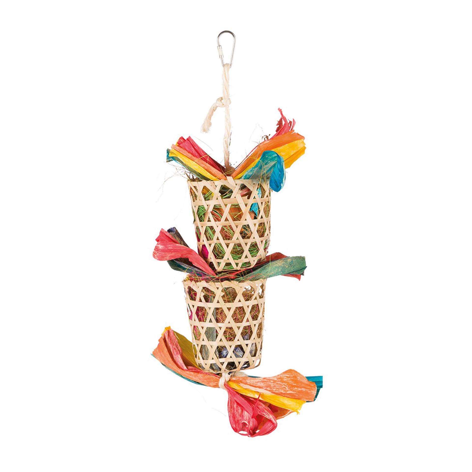 BRINQ. NATURAL C/ FOLHA PALMEIRA E FIBRAS - 35CM