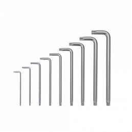 CONJUNTO 9 CHAVES TORX LONGAS COM SEGREDO PRO