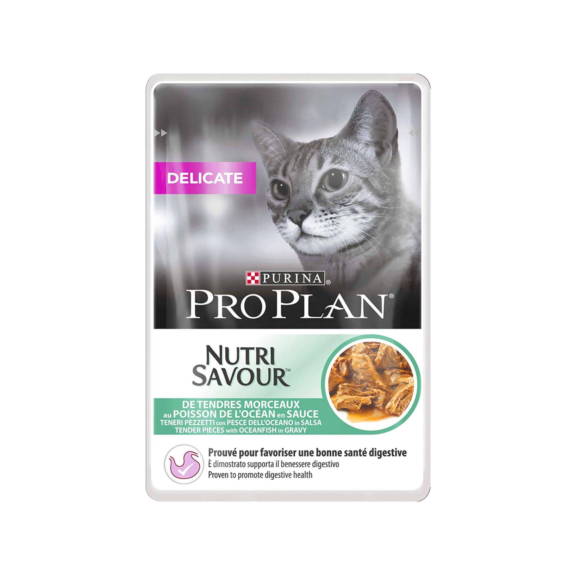 PRO PLAN DELICATE GATO PEIXE DO OCEANO (EM MOLHO) - 85GR
