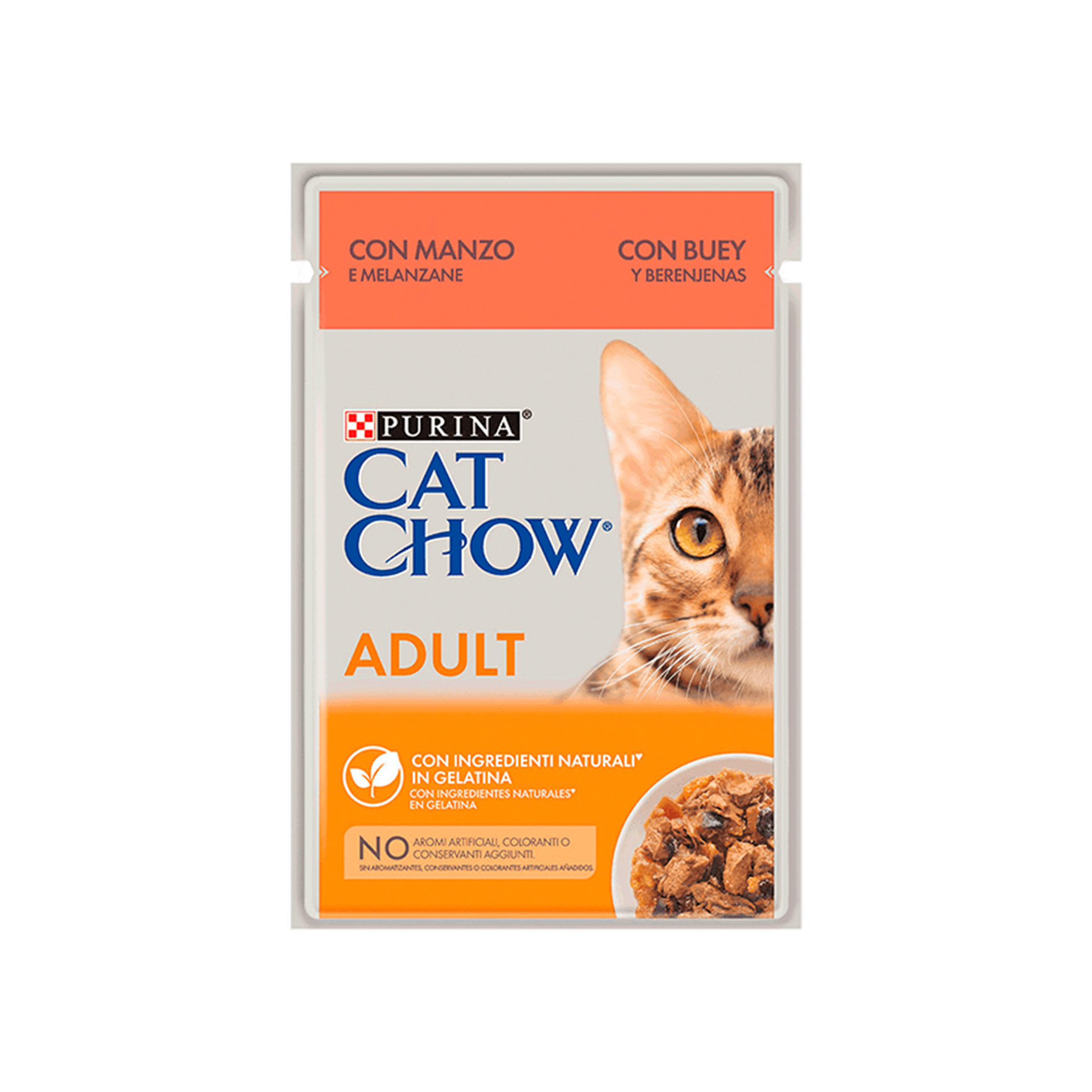 CAT CHOW ADULTO VACA E BERINGELA - 85GR