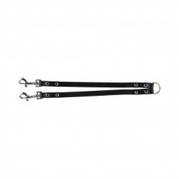 TERMINAL DUPLO EM PELE "BASIC" (PRETO) - 30CM/13MM