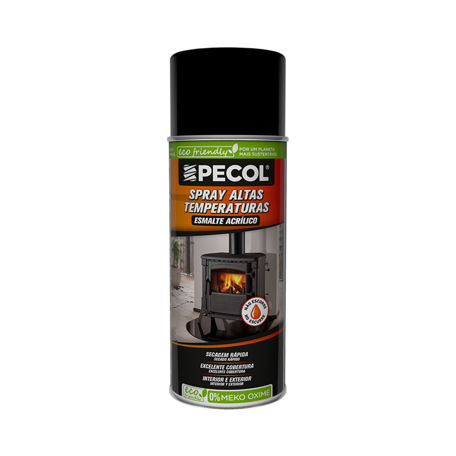 SPRAY TINTA ALTAS TEMPERATURAS PRETO PECOL