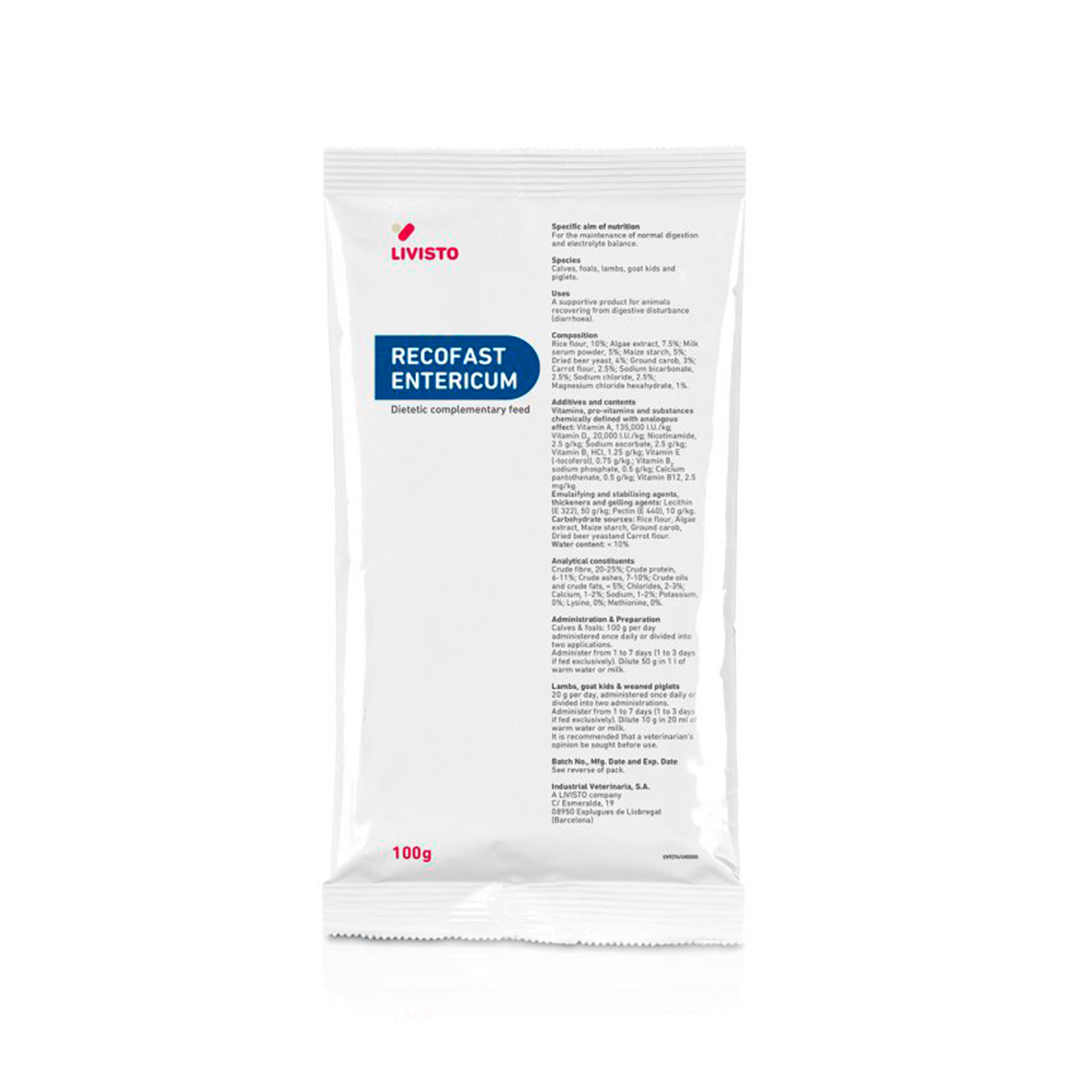 RECOFAST ENTERICUM SAQUETAS - 100GR
