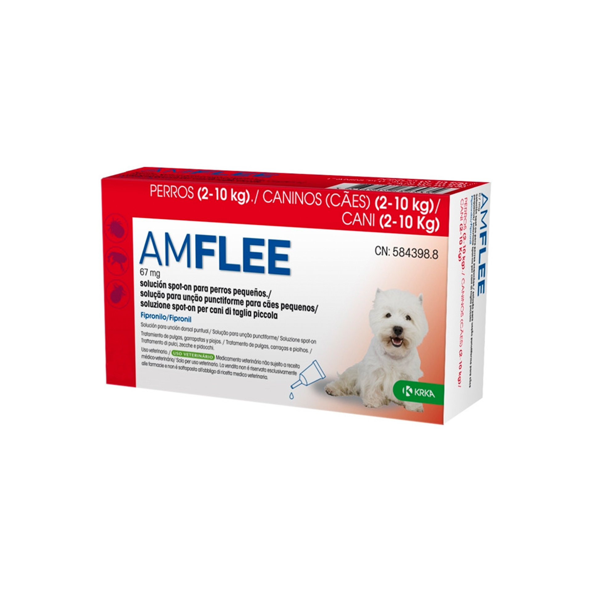 AMFLEE CAO 67MG S (2 A 10KG) - 1PP