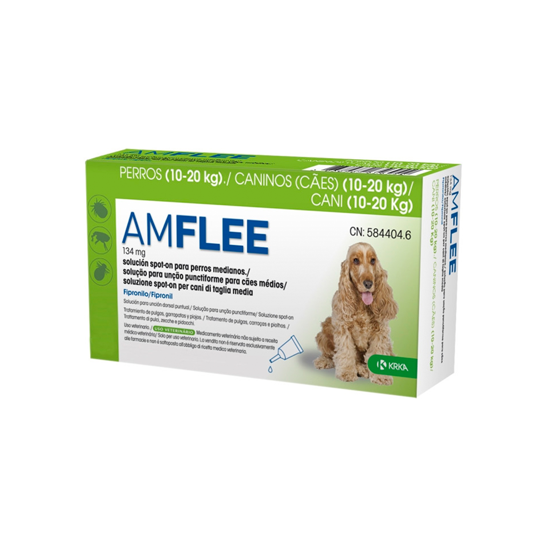 AMFLEE CAO 134MG M (10 A 20KG) - 1PP