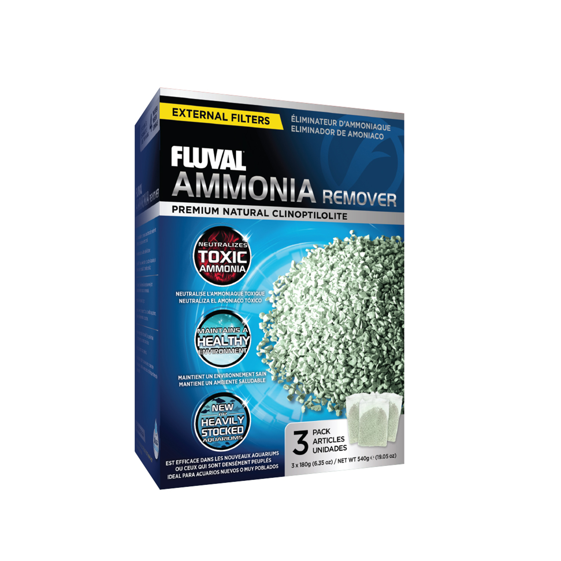 FLUVAL REMOVEDOR AMONIA - 3X180GR