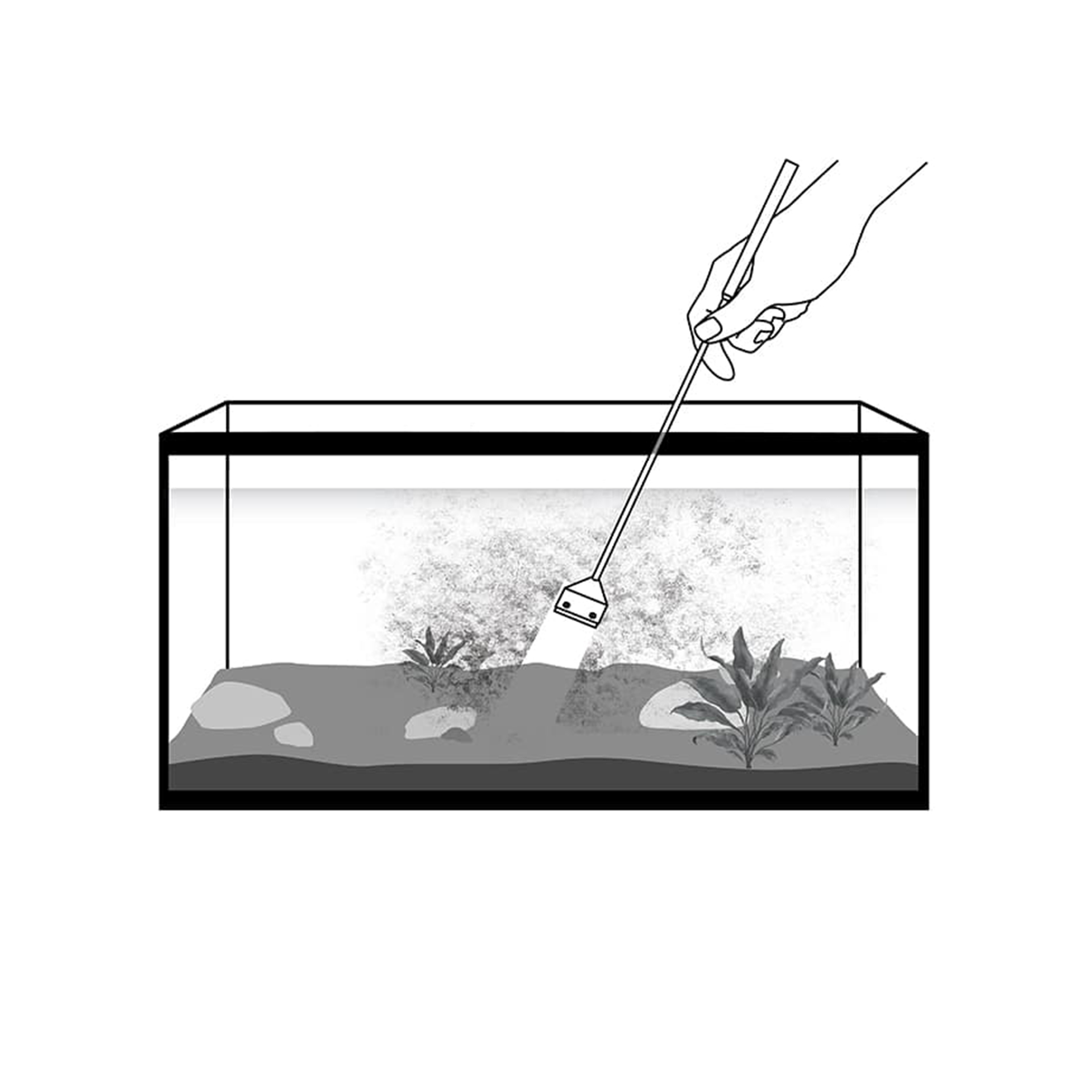 RASPADOR ALGAS AQUASCAPING - 62CM