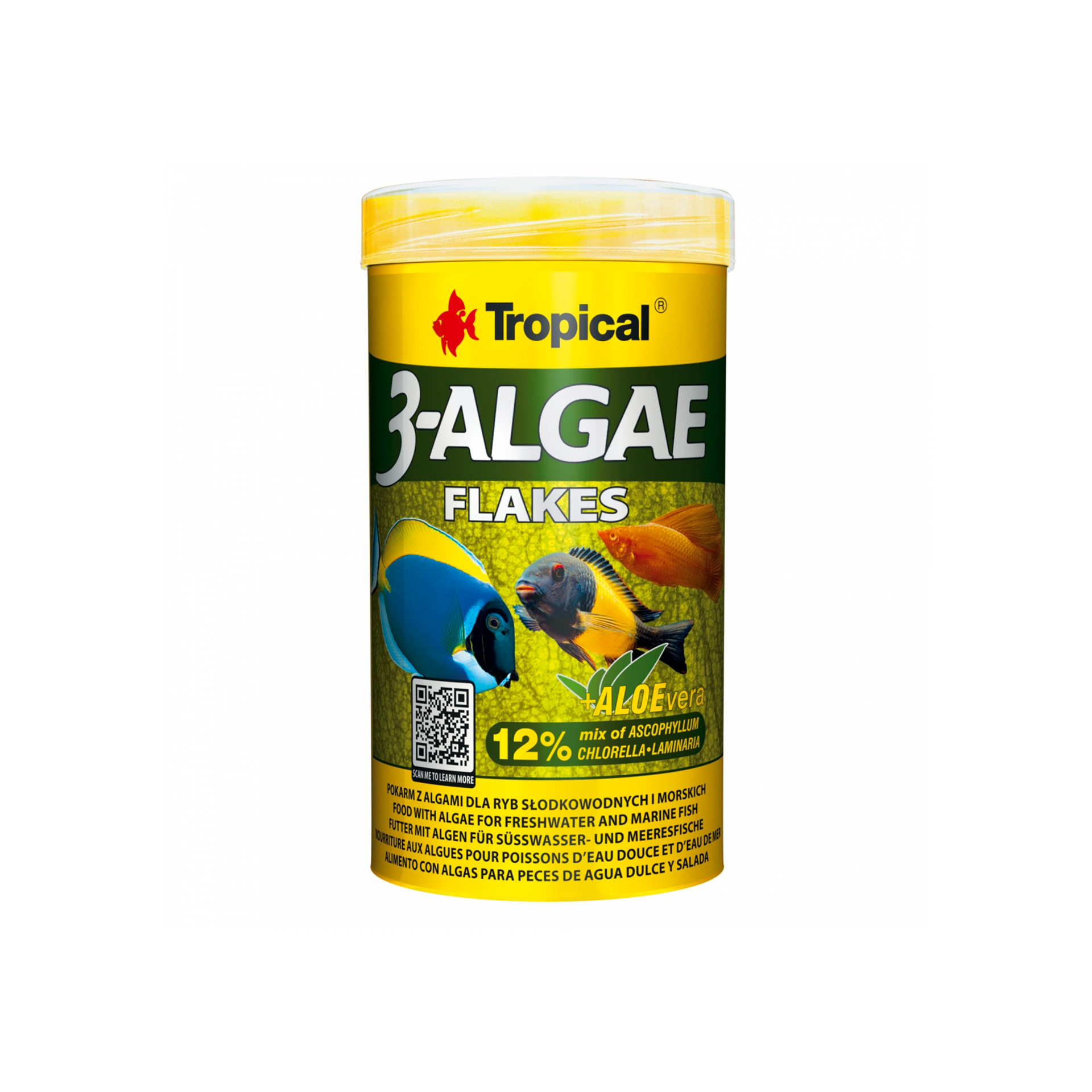 ALIMENTO P/ PEIXES 3-ALGAE FLAKES - 20GR