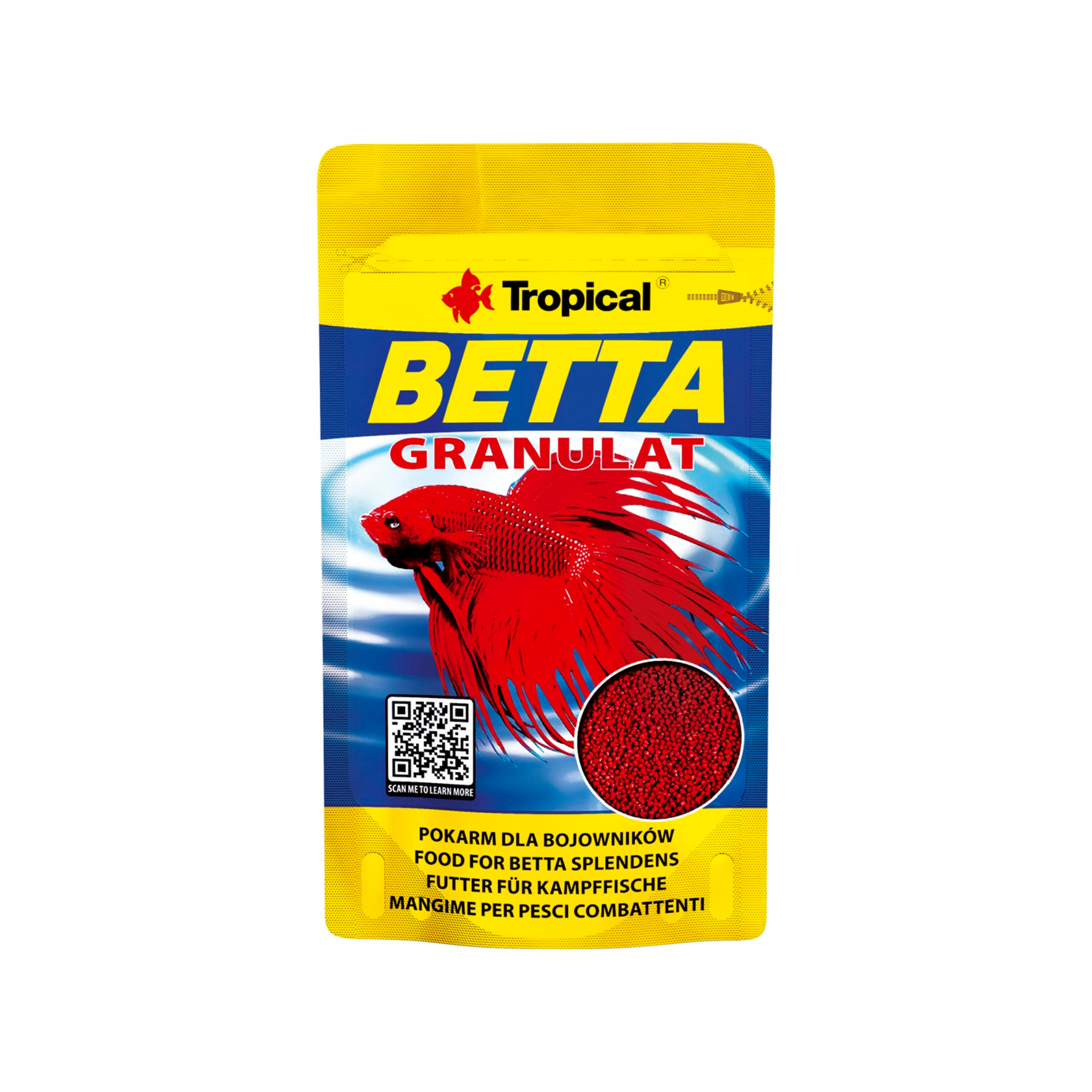 ALIMENTO P/ PEIXES GRANULADO P/ BETTAS - 10GR