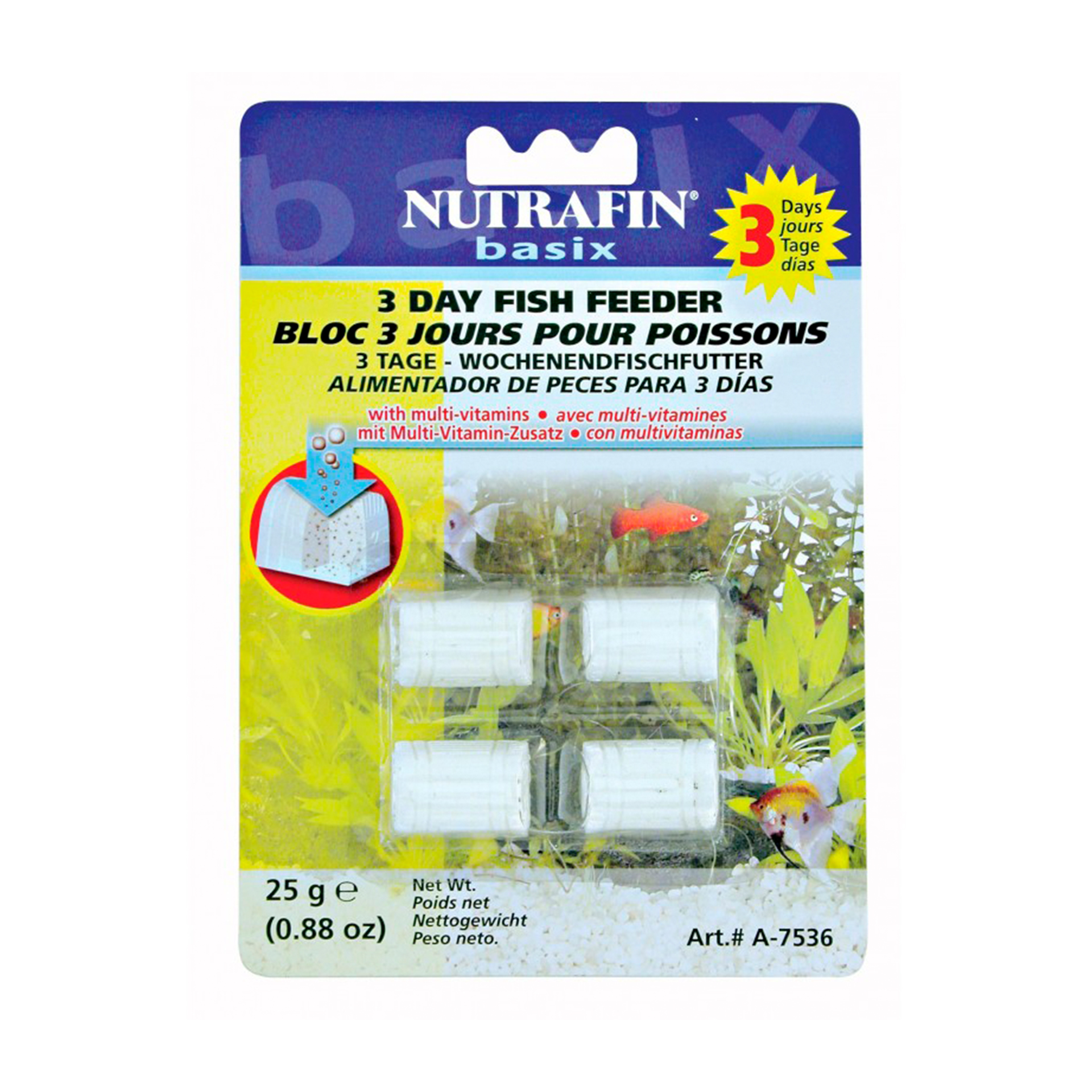 ALIMENTO P/ PEIXES FERIAS 3 DIAS - 25GR