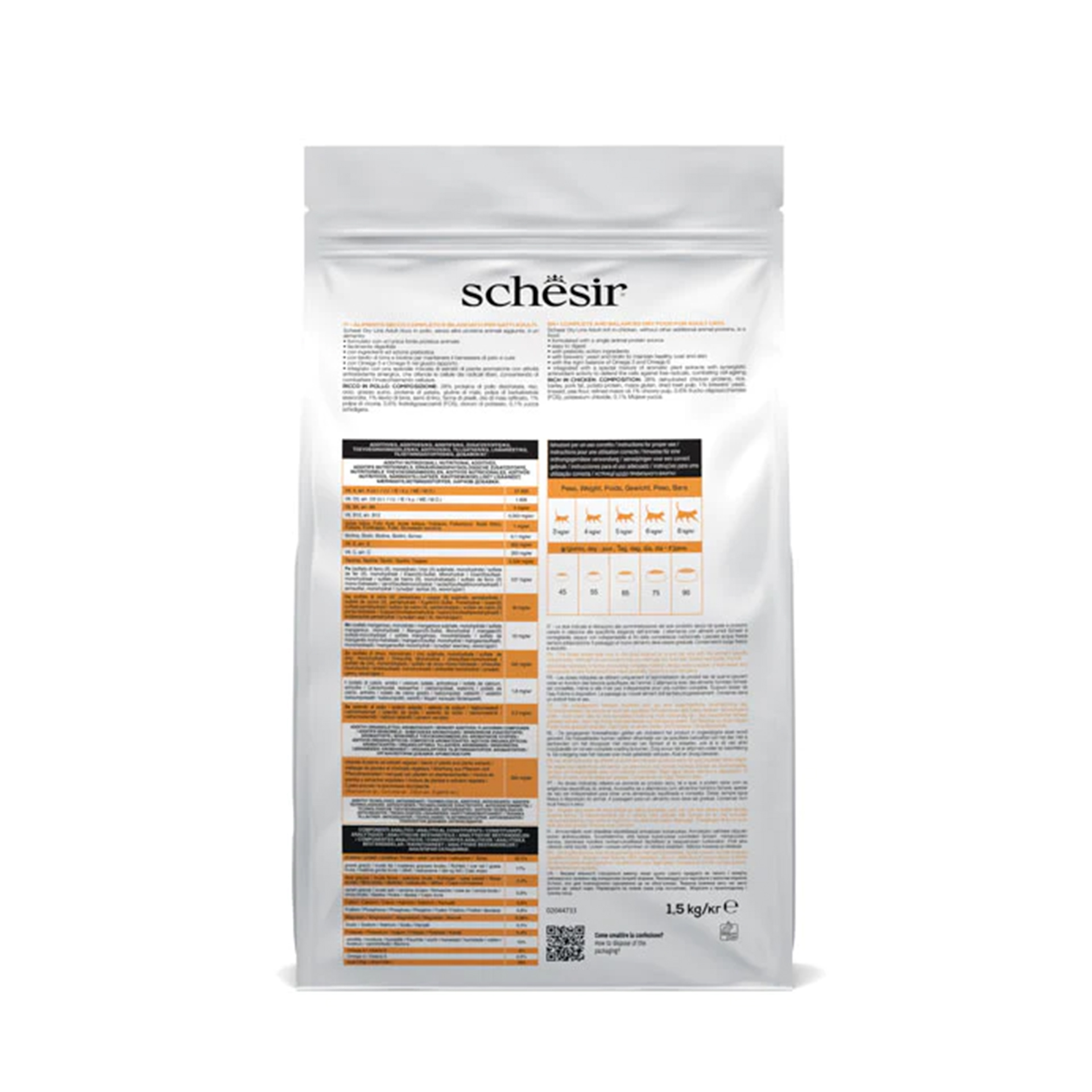 SCH GATO ADULTO FRANGO - 1.5KG