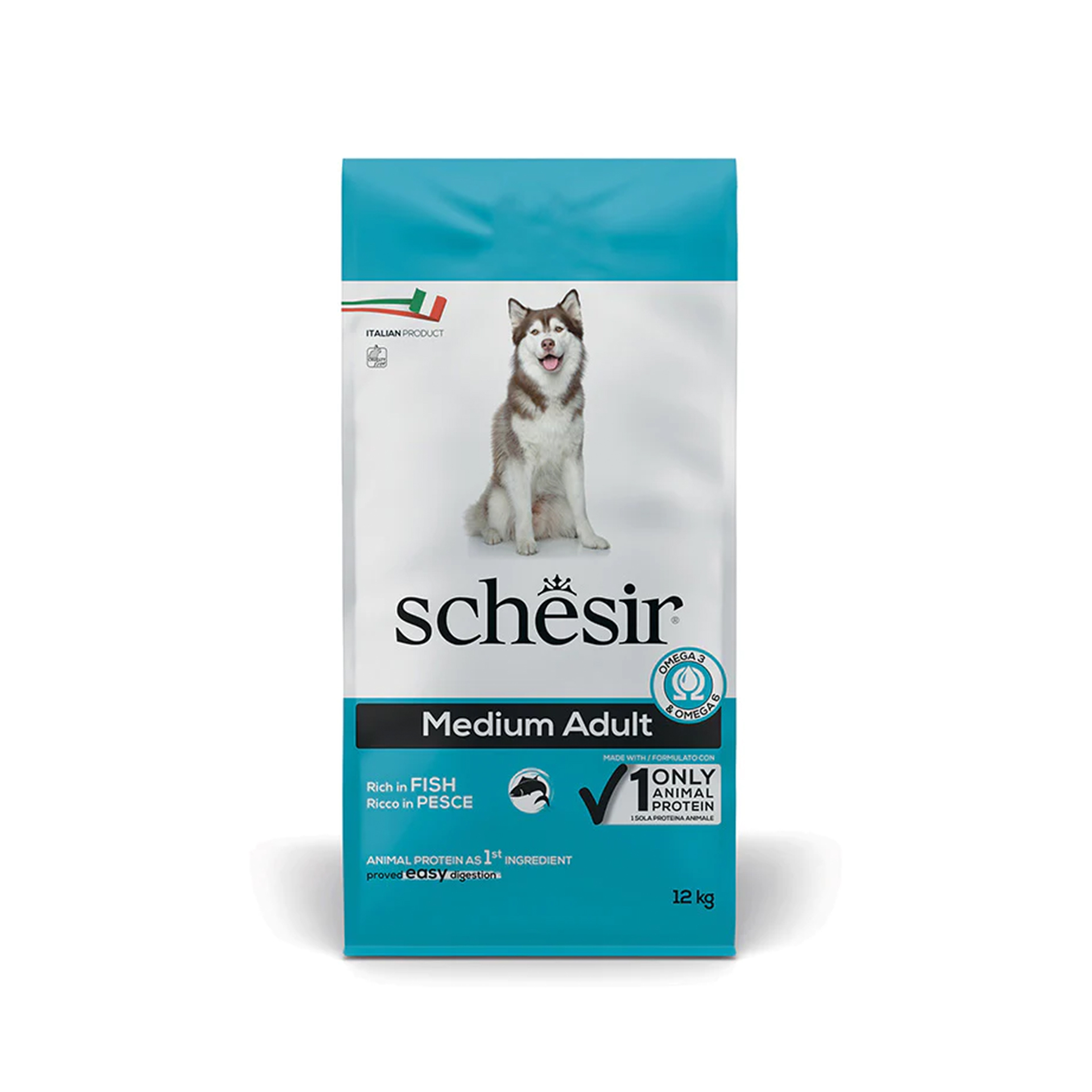 SCH CAO MEDIO ADULTO PEIXE - 12KG