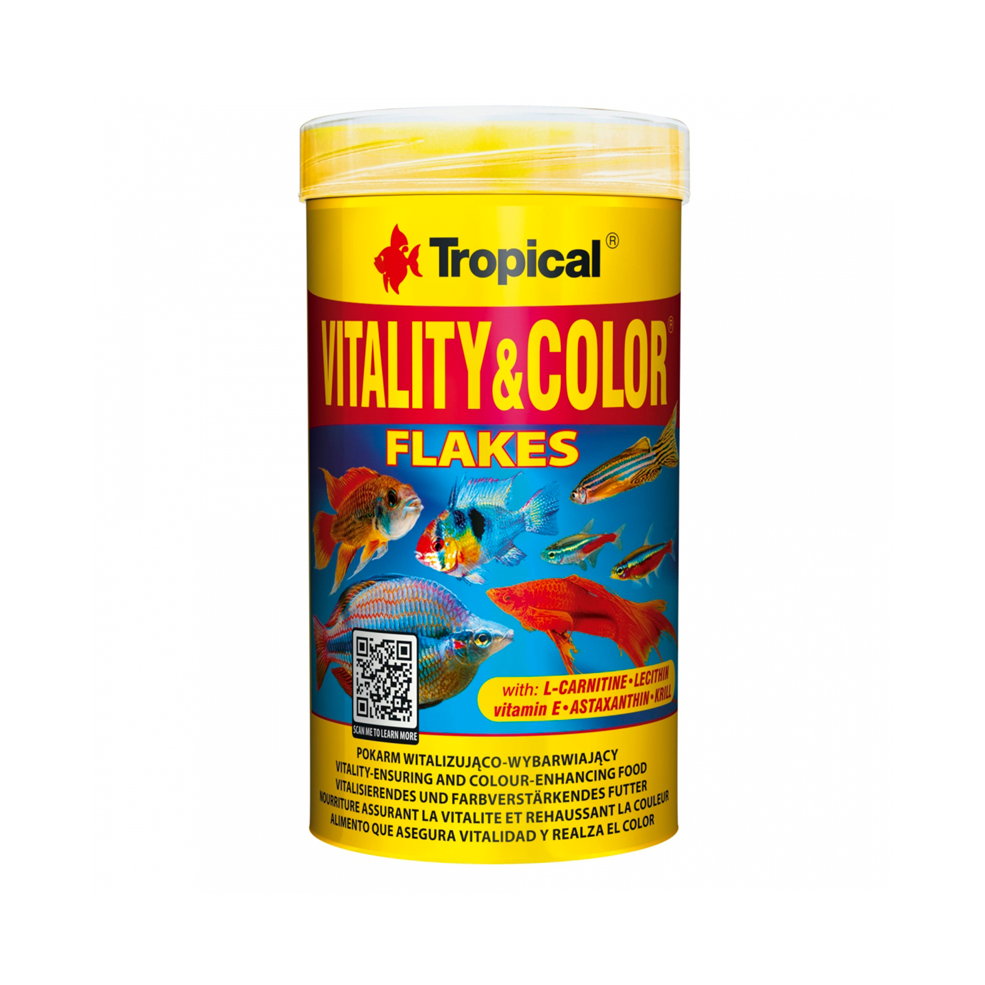 ALIMENTO P/ PEIXES VITALITY&COLOUR FLAKES - 20GR