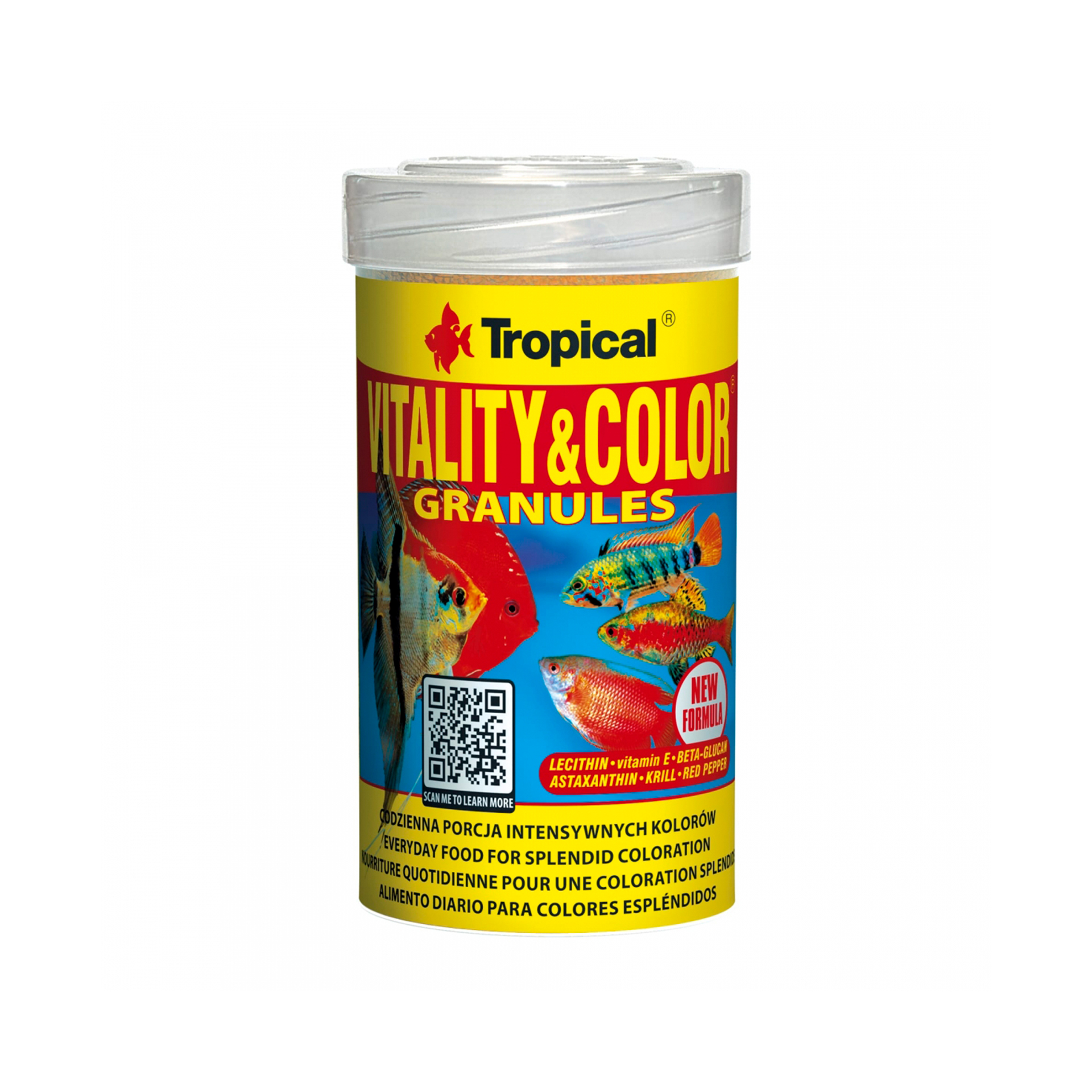 ALIMENTO P/ PEIXES VITALITY&COLOUR GRANULADO - 138GR