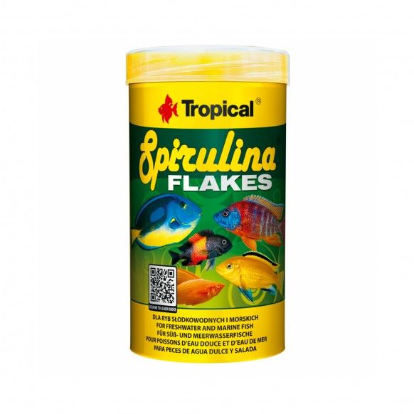 ALIMENTO P/ PEIXES EM FLOCOS C/ SPIRULINA - 20GR