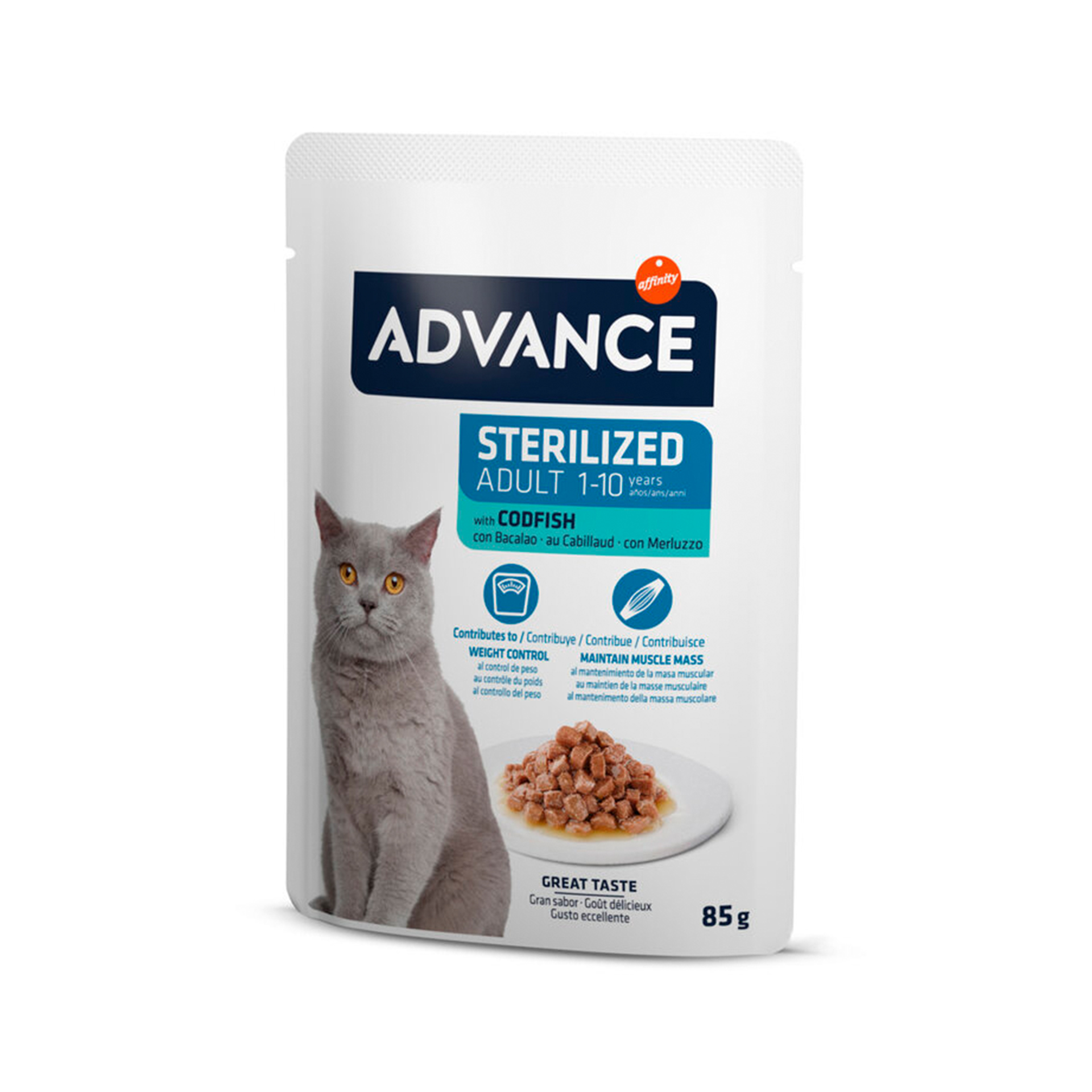 ADVANCE HUMIDO GATO BACALHAU - 85GR