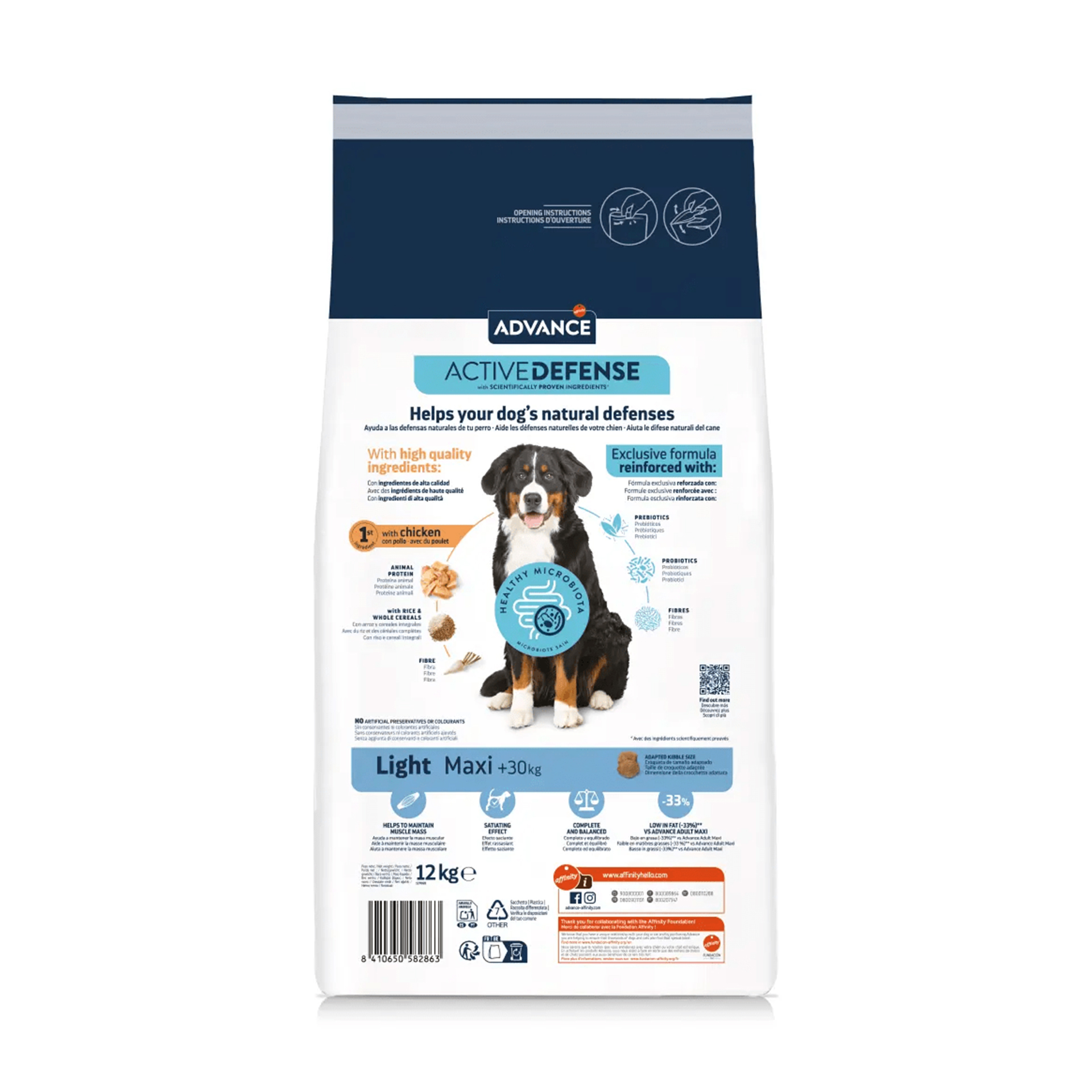 ADVANCE CAO MAXI LIGHT FRANGO - 12KG