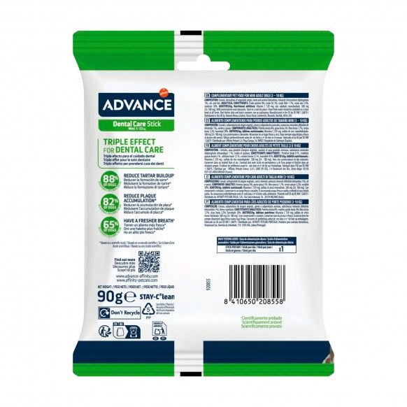 ADVANCE CAO SNACKS MINI DENTAL CARE - 90GR