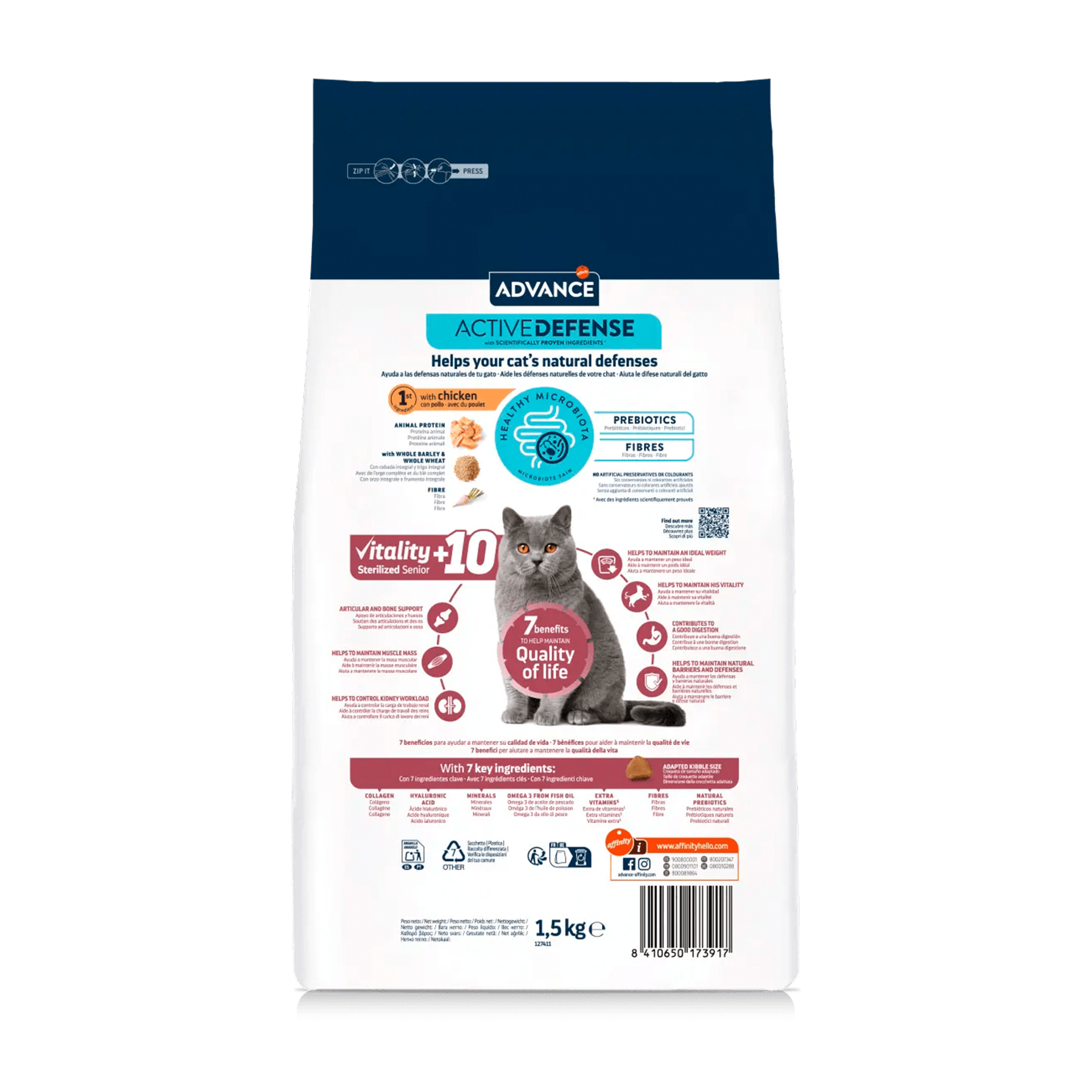 ADVANCE GATO STERILIZED SENIOR (10 ANOS) - 1.5KG