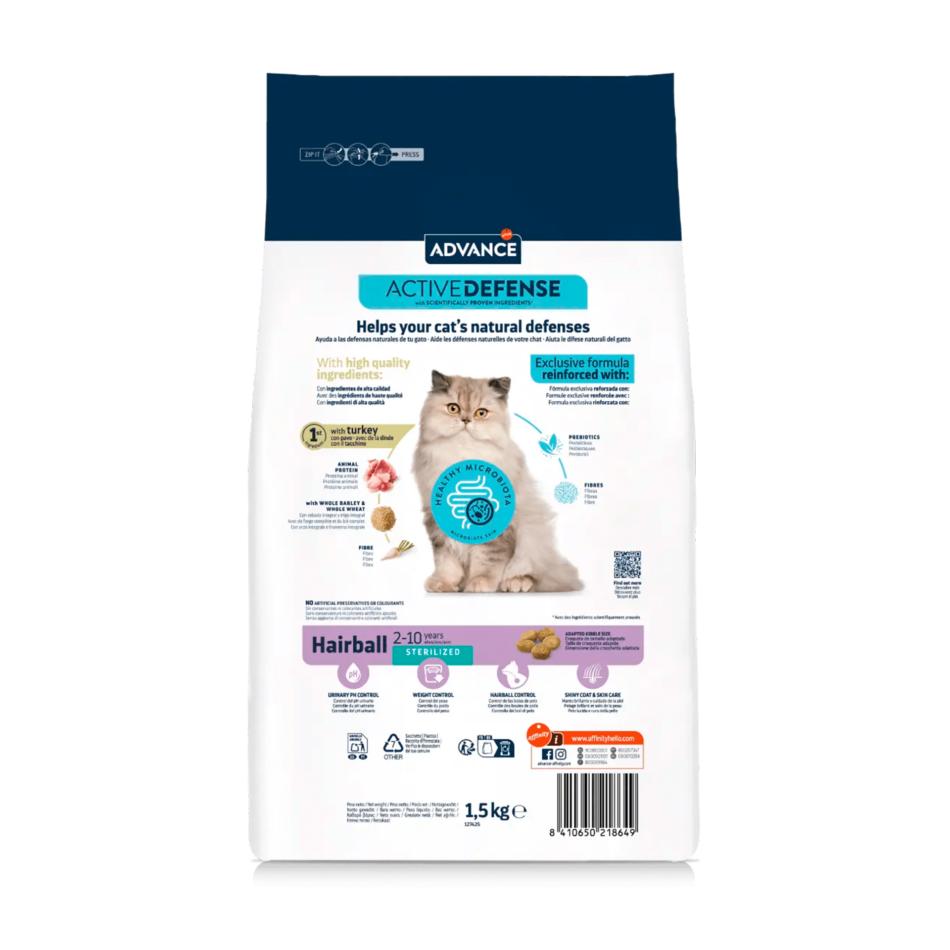 ADVANCE GATO STERILIZED HAIRBALL - 1.5KG