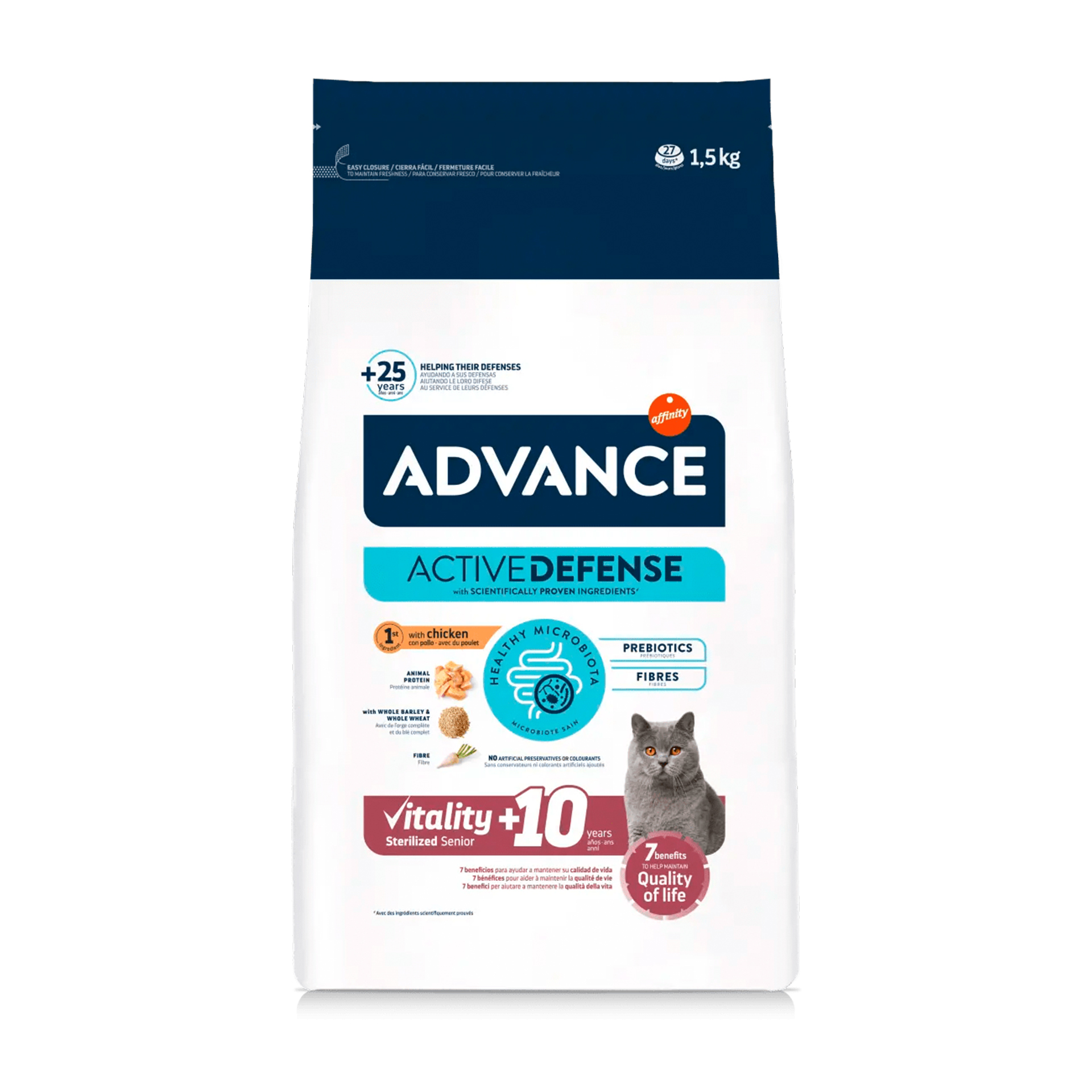 ADVANCE GATO STERILIZED SENIOR (10 ANOS) - 1.5KG