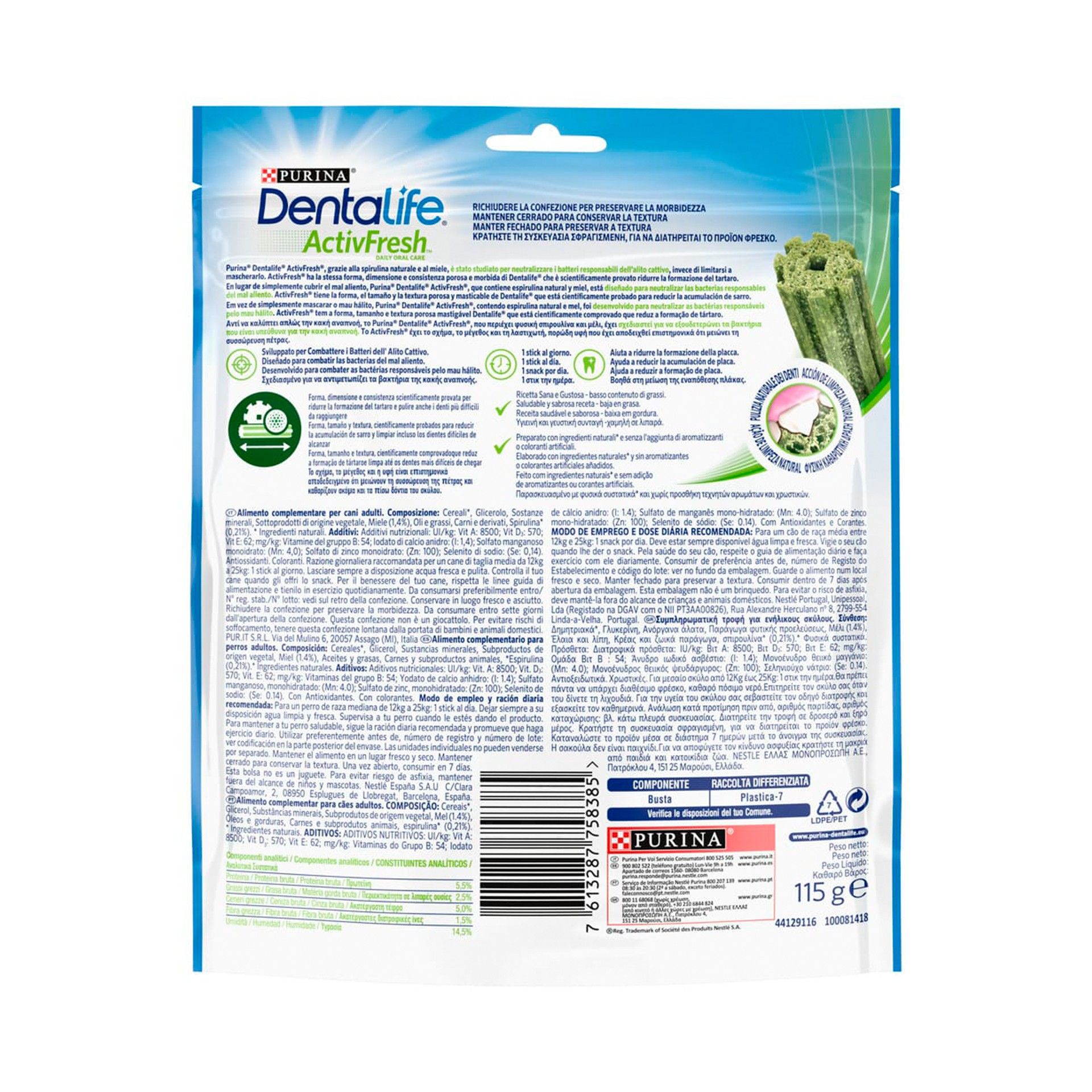 DENTALIFE ACTIVE FRESH MEDIUM - 115GR