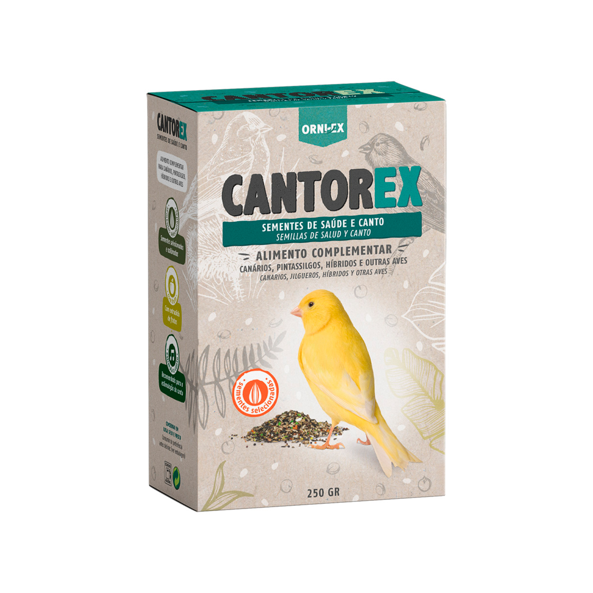 CANTOREX SEMENTES SAUDE E CANTO - 250GR