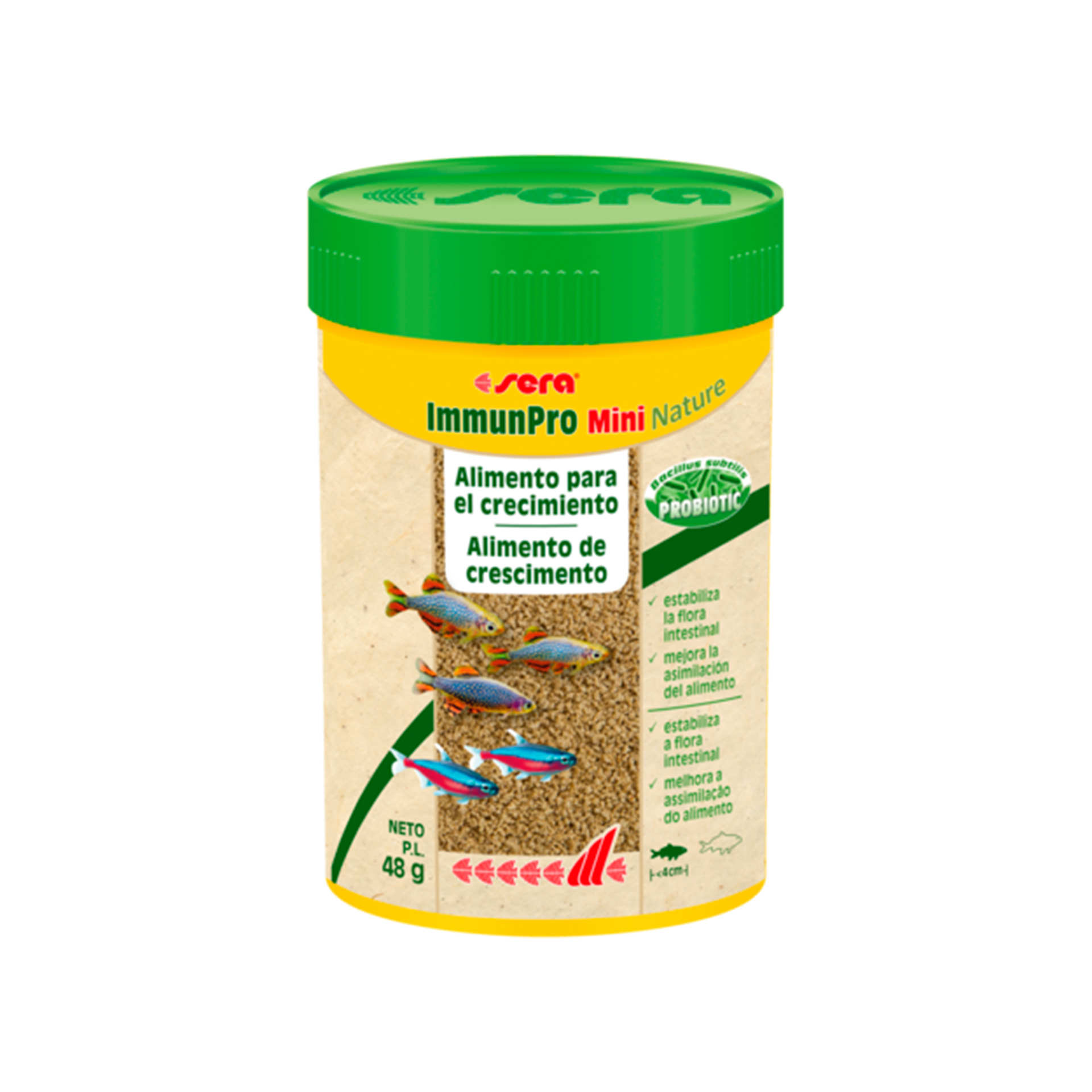 ALIMENTO P/ PEIXES IMMUNPRO MINI NATURE - 48GR
