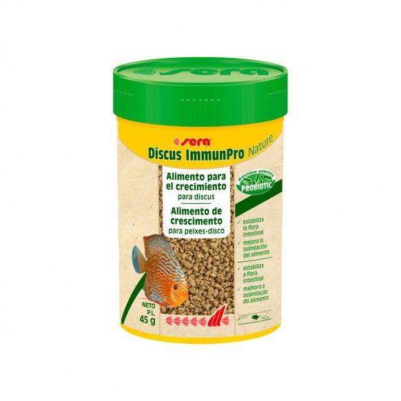 ALIMENTO P/ PEIXES-DISCO IMMUNPRO NATURAL - 45GR