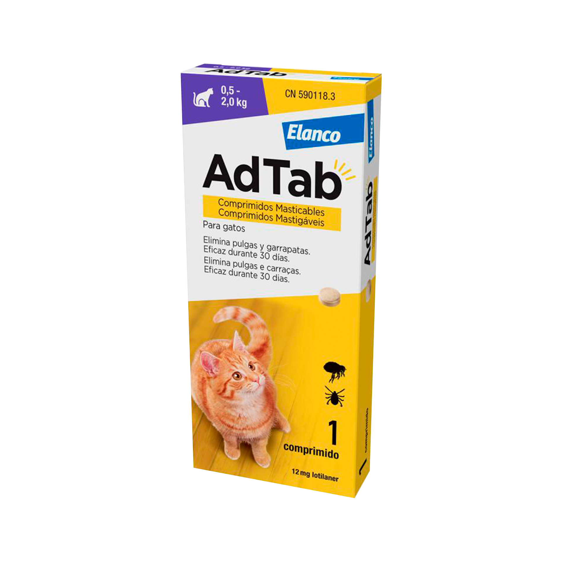 ADTAB GATO 12MG 0.5-2KG - 1COMP