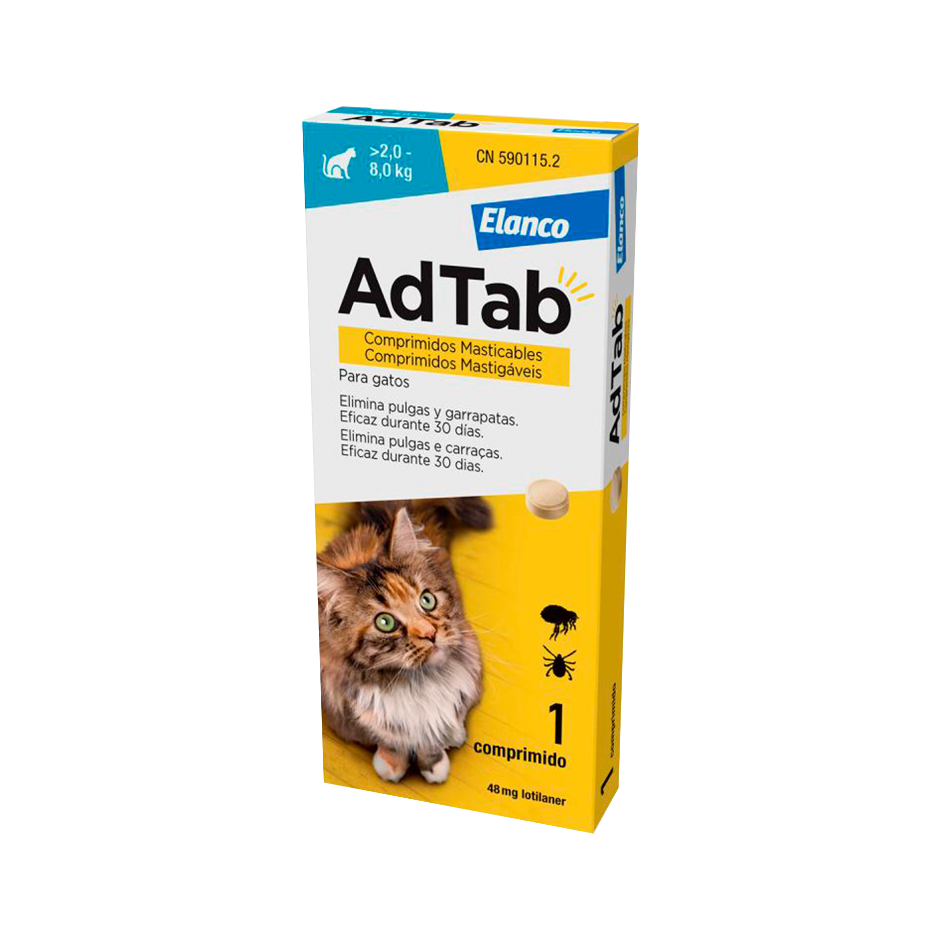 ADTAB GATO 48MG 2-8KG - 1COMP