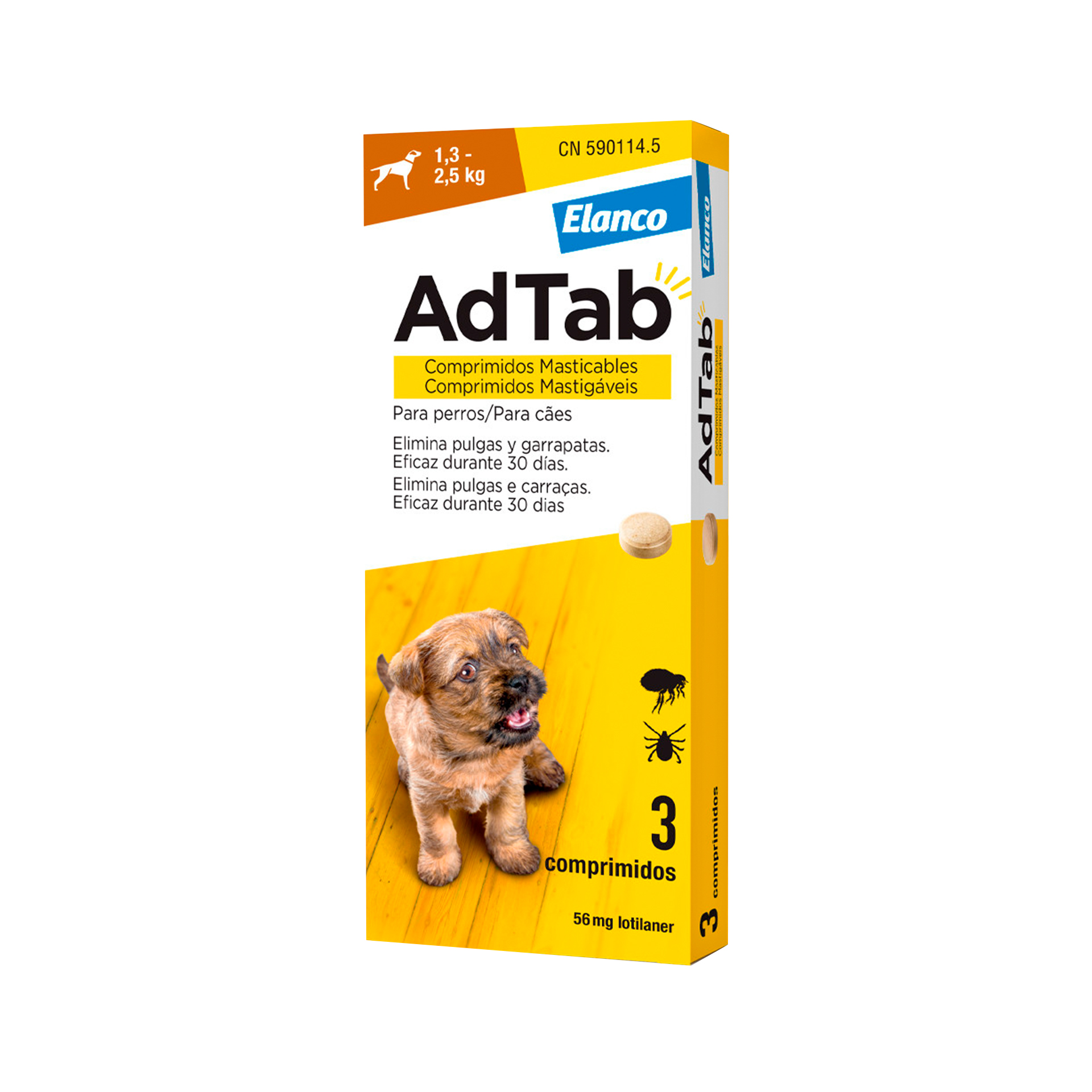 ADTAB CAO 56.25MG 1.3-2.5KG - 3COMP