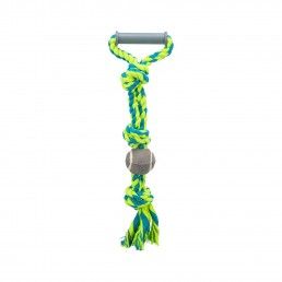 CORDA MULTICOLORIDA C/ PEGA E BOLA TENIS - 6CM