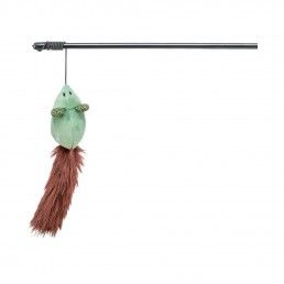 BASTAO C/ RATO EM PELUCHE P/ GATOS - 46CM