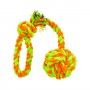 CORDA C/ BOLA ALGODAO LARANJA/LIMA - 5.5X30CM