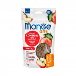SNACK MONGE GIFT DENTAL GATO COELHO/MAA - 50GR