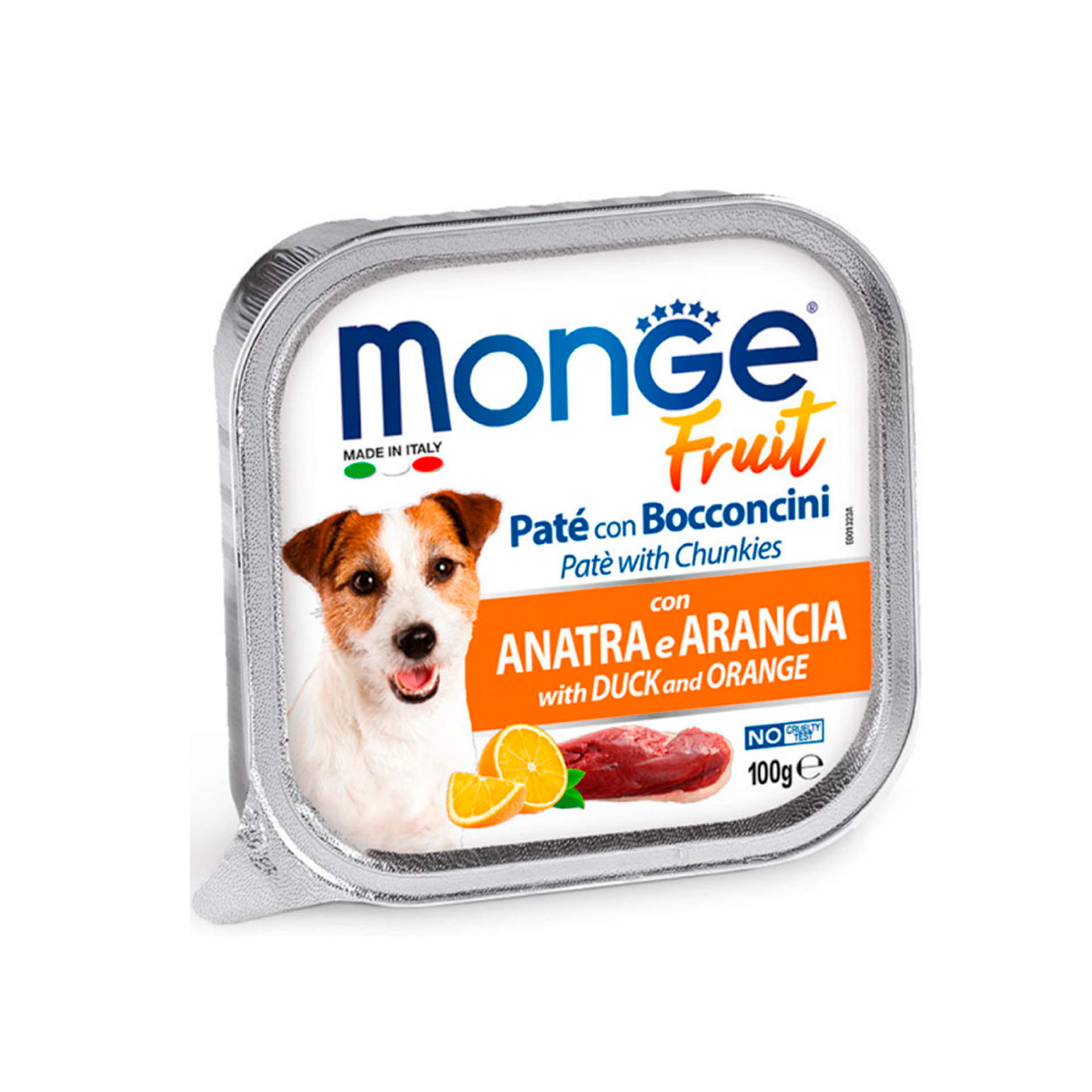 MONGE FRESH PATE CAO PATO E LARANJA - 100GR