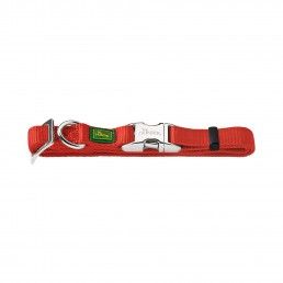 COLEIRA ALU-FORTE VERMELHA  25MM - 40-65CM
