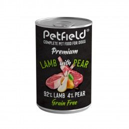 PETFIELD WETFOOD LAMB & PEAR - 400GR