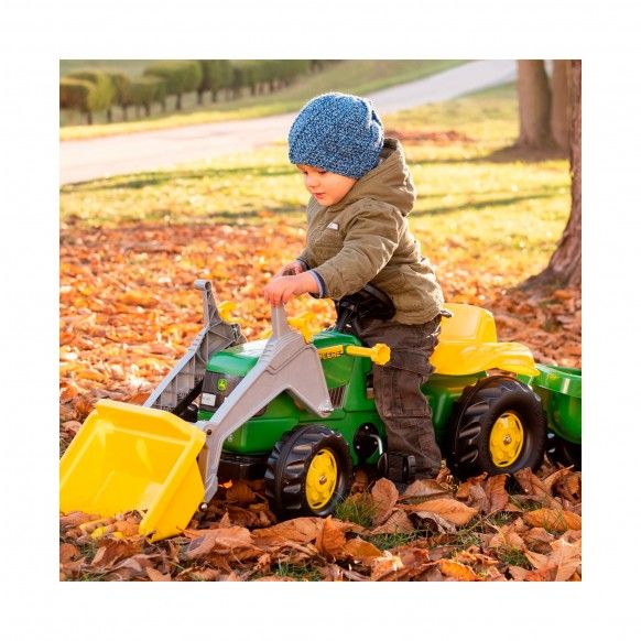 ROLLY TOYS TRATOR JONH DEERE C/ PEDAL + ATRELADO