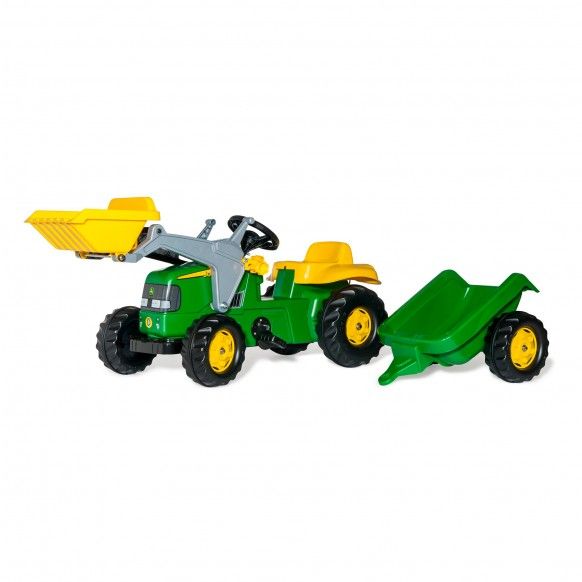 ROLLY TOYS TRATOR JONH DEERE C/ PEDAL + ATRELADO