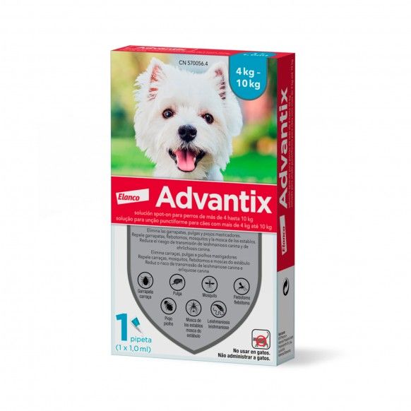ADVANTIX 100MG 4KG-10KG 1PIP ADVANTIX 100MG 4KG-10KG 1PIP