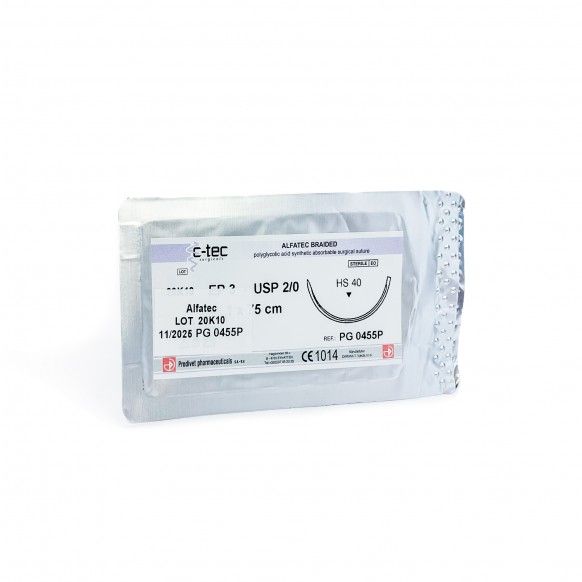 AGULHA P/ SUTURA C/ LINHA USP 2/0 - 75CM